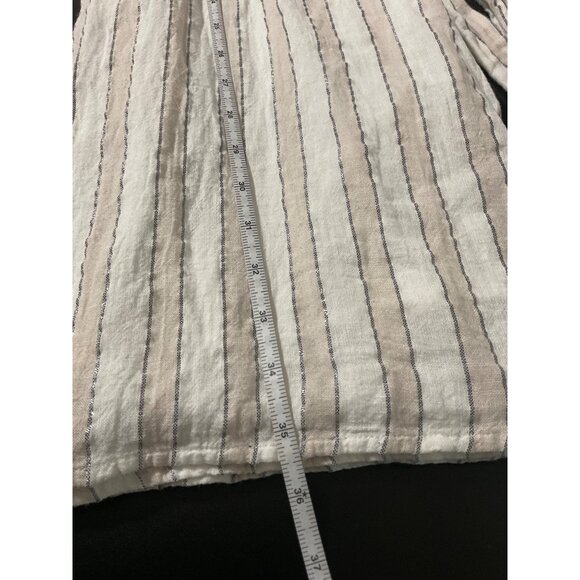 RAILS Zuri Costa Stripe Linen Blend Belted Dress Beige size Small - Picture 9 of 10